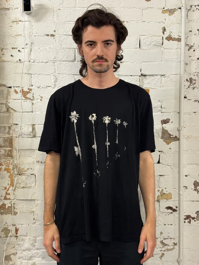 SS2020 Saint Laurent Black Palm Trees T-Shirt ajCudiy 1