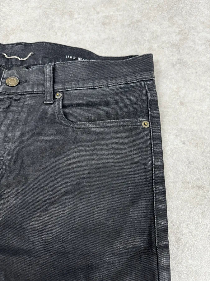 SS2014 Saint Laurent Black Waxed Slim Jeans by Hedi Slimane zgCtisa 8