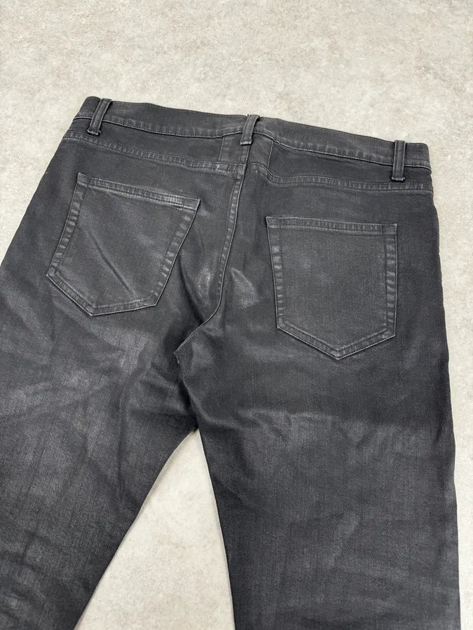 SS2014 Saint Laurent Black Waxed Slim Jeans by Hedi Slimane zgCtisa 7
