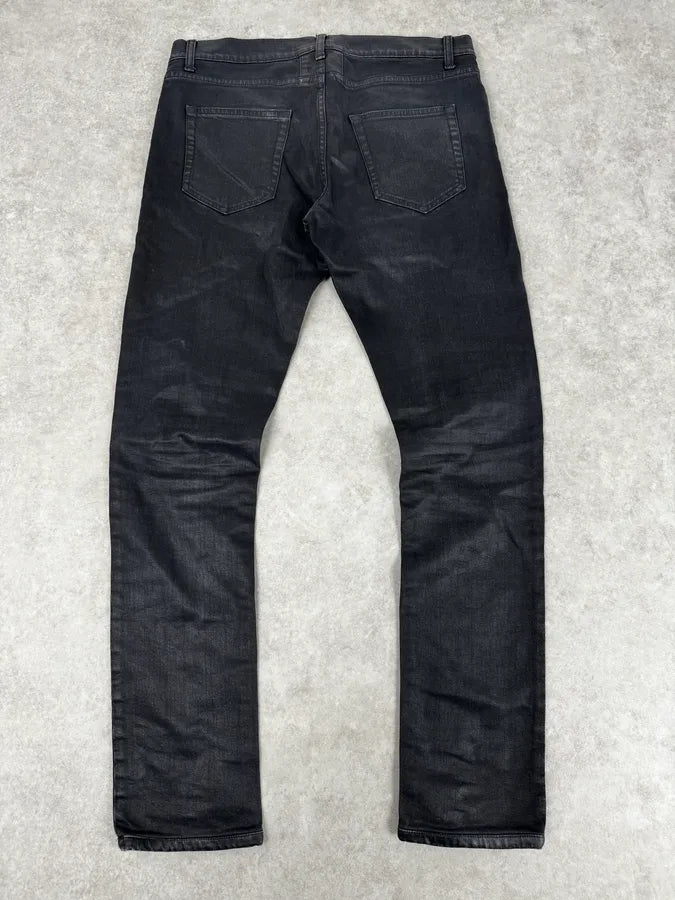 SS2014 Saint Laurent Black Waxed Slim Jeans by Hedi Slimane zgCtisa 5