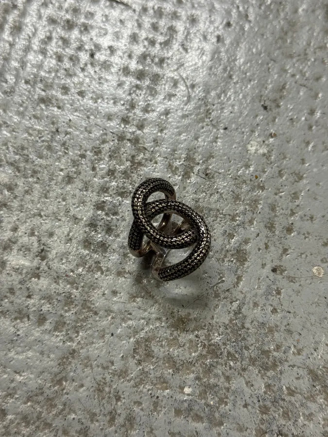 2000s Snake Circle Silver 925 Ring orebkfm 1