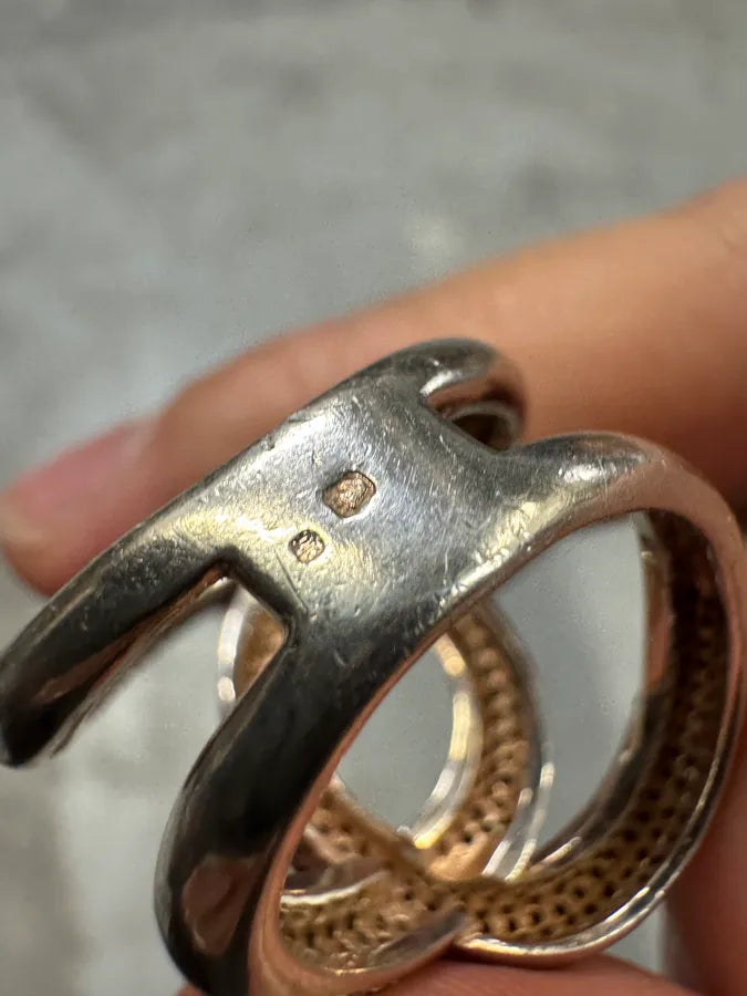 2000s Snake Circle Silver 925 Ring orebkfm 5