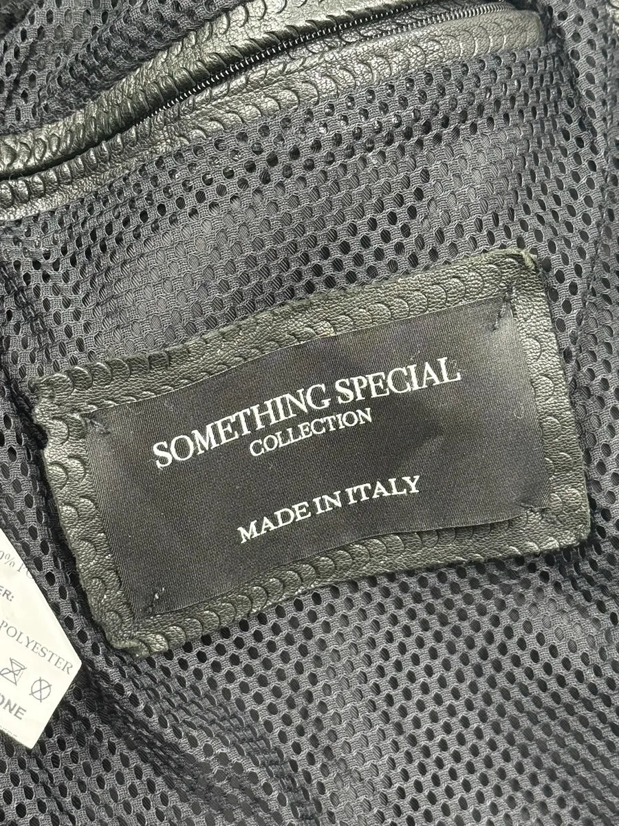 Something Special Italian Black Perforated Leather Jacket dLXMATB 11