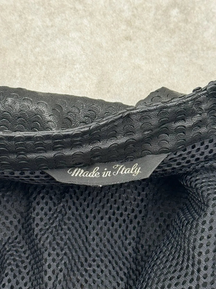 Something Special Italian Black Perforated Leather Jacket dLXMATB 10