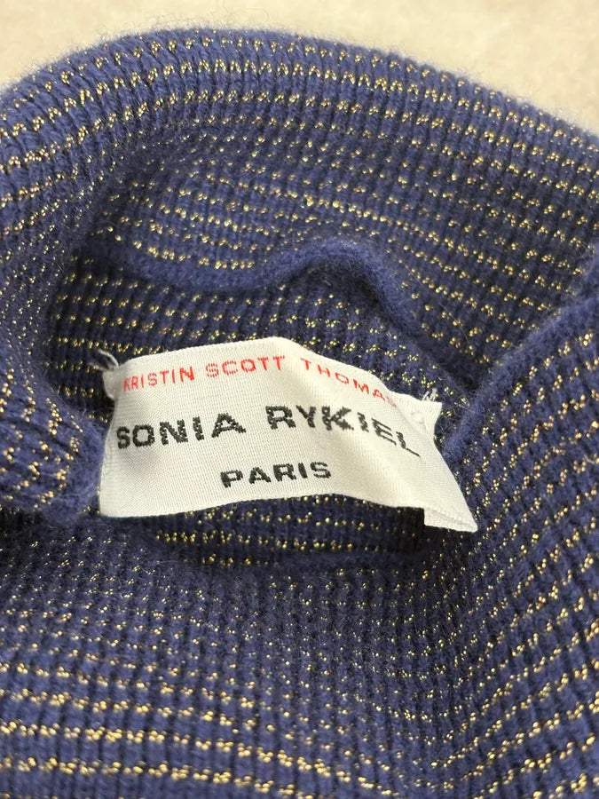 2000s Sonia Rykiel Navy Striped Cashmere Sweater efBIISk 8