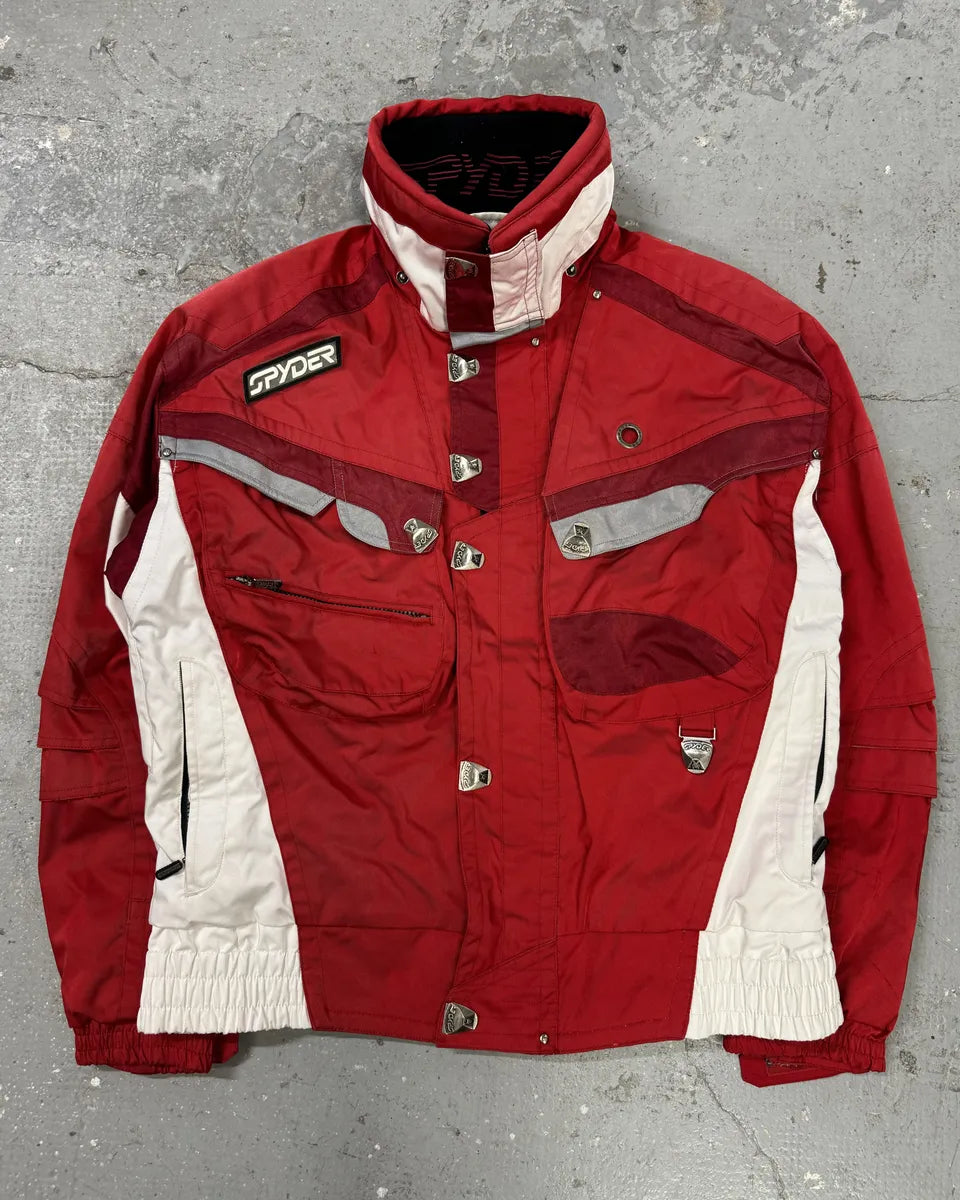 2000s Spyder Red & White Astro Ski Jacket ljBaeQP 0
