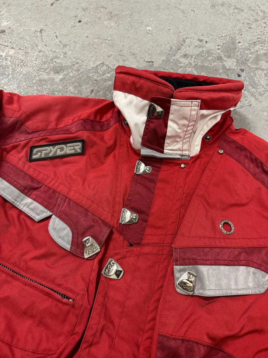 2000s Spyder Red & White Astro Ski Jacket ljBaeQP 10