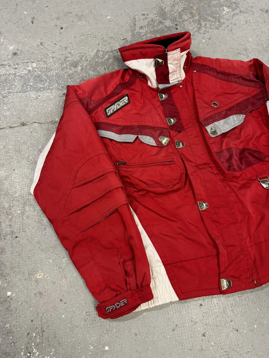 2000s Spyder Red & White Astro Ski Jacket ljBaeQP 11
