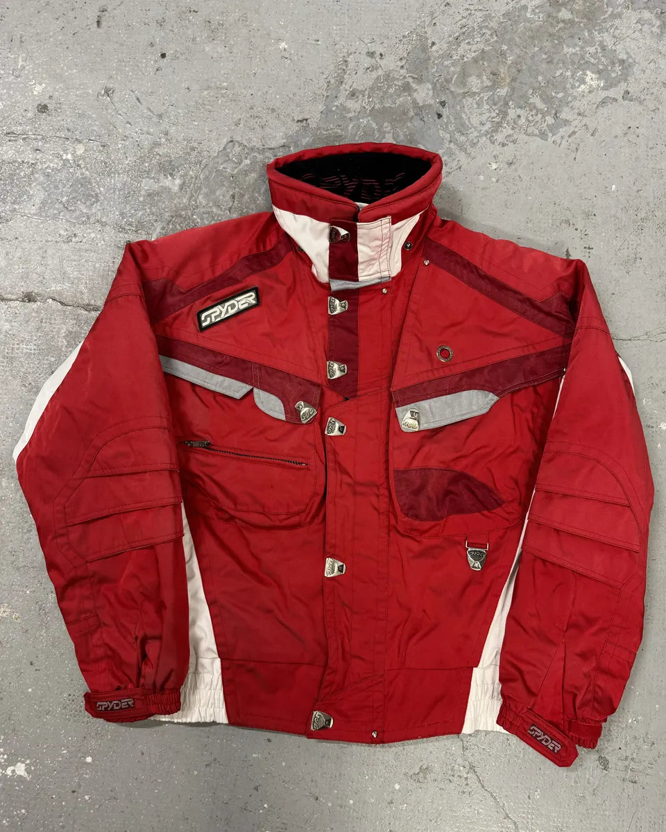 2000s Spyder Red & White Astro Ski Jacket ljBaeQP 12