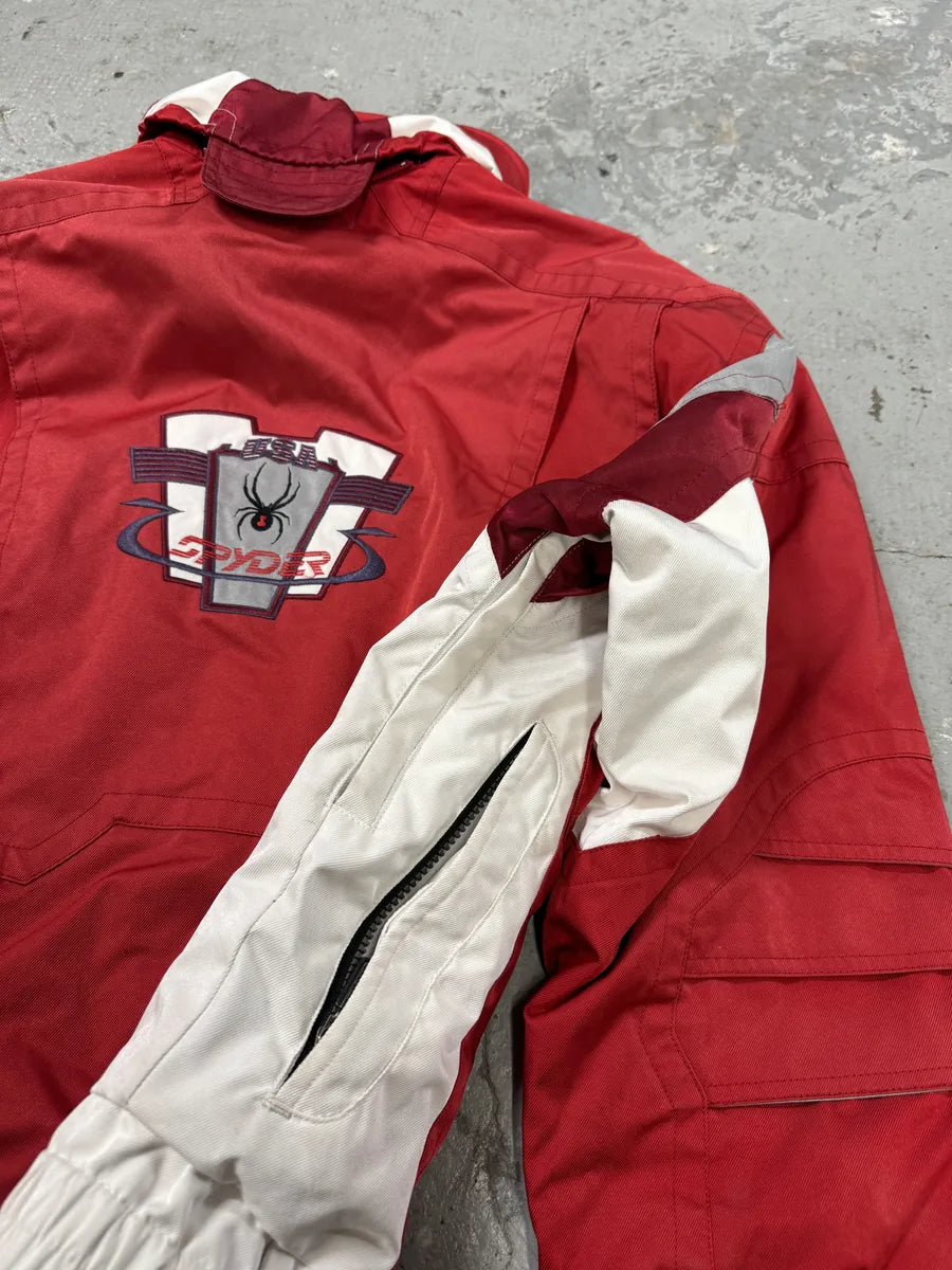 2000s Spyder Red & White Astro Ski Jacket ljBaeQP 13