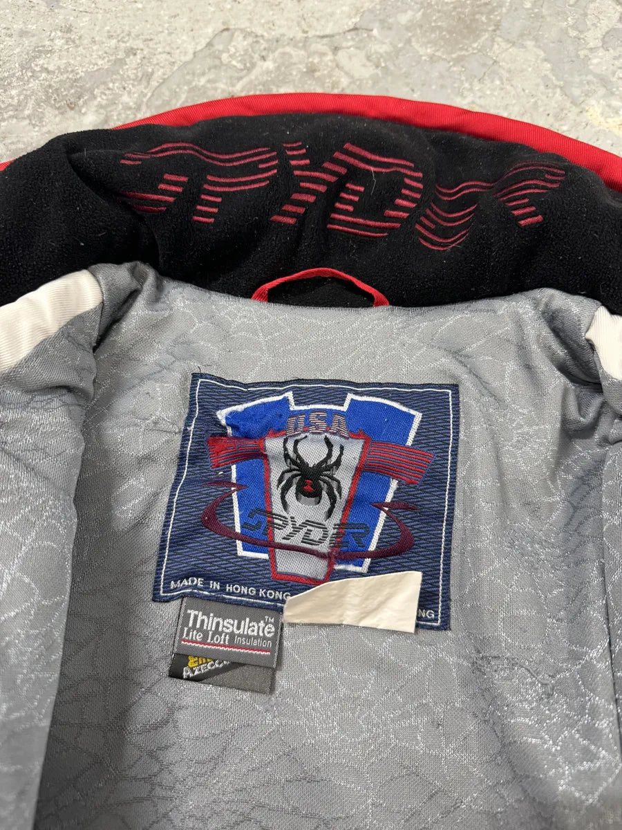 2000s Spyder Red & White Astro Ski Jacket ljBaeQP 14
