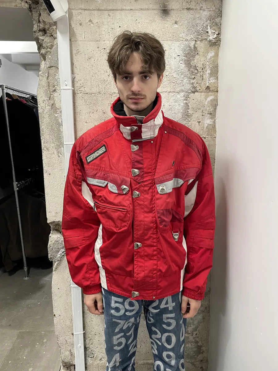 2000s Spyder Red & White Astro Ski Jacket ljBaeQP 2