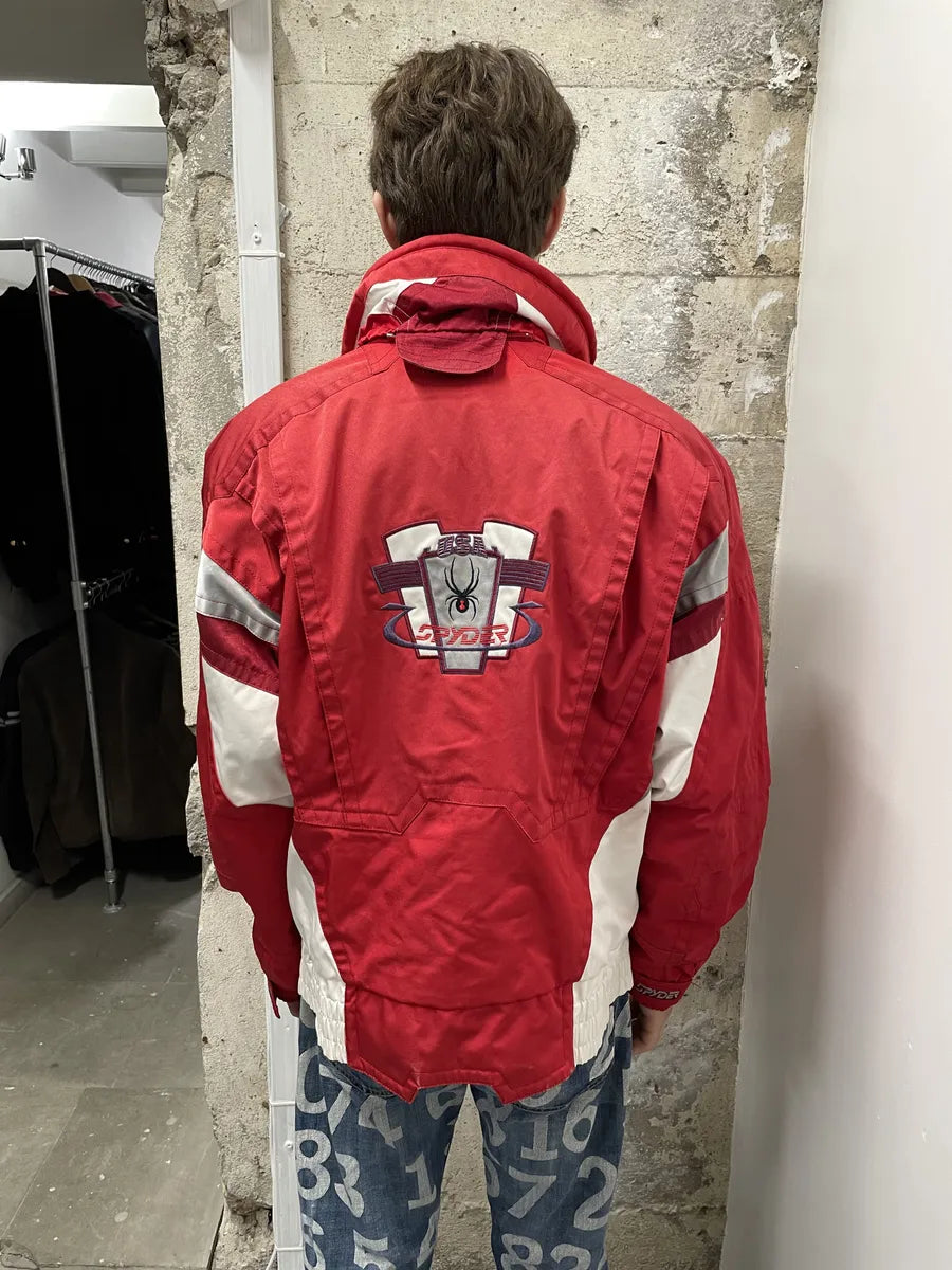 2000s Spyder Red & White Astro Ski Jacket ljBaeQP 3