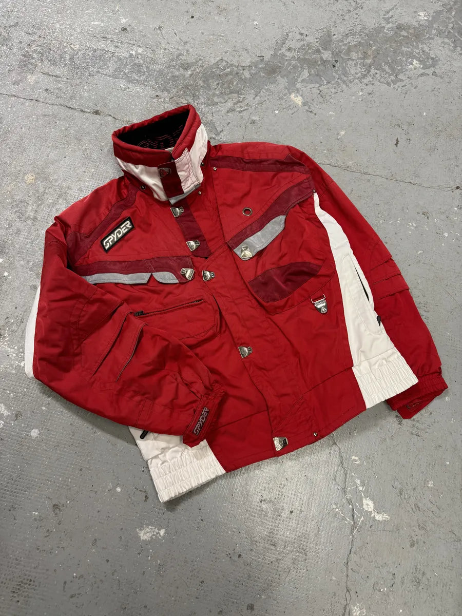 2000s Spyder Red & White Astro Ski Jacket ljBaeQP 6