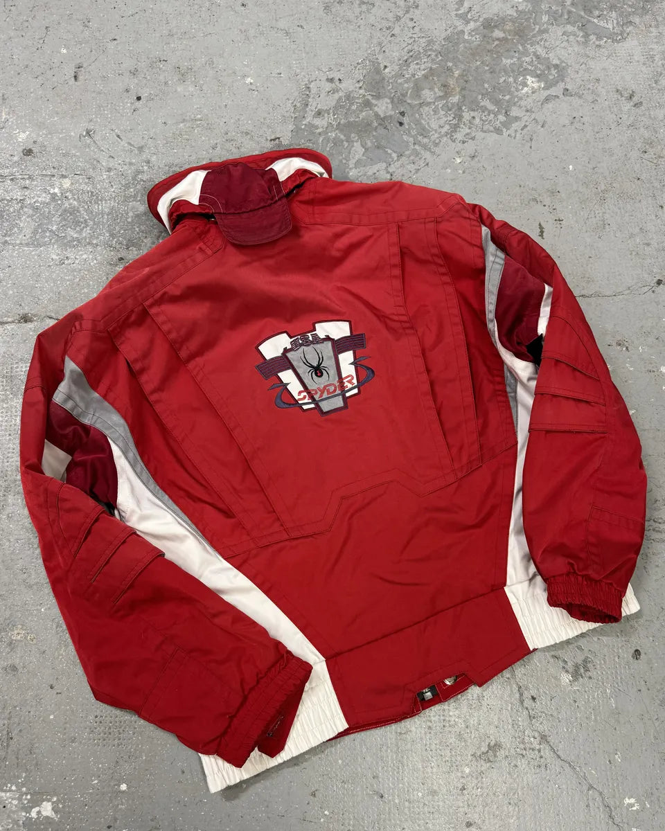 2000s Spyder Red & White Astro Ski Jacket ljBaeQP 8