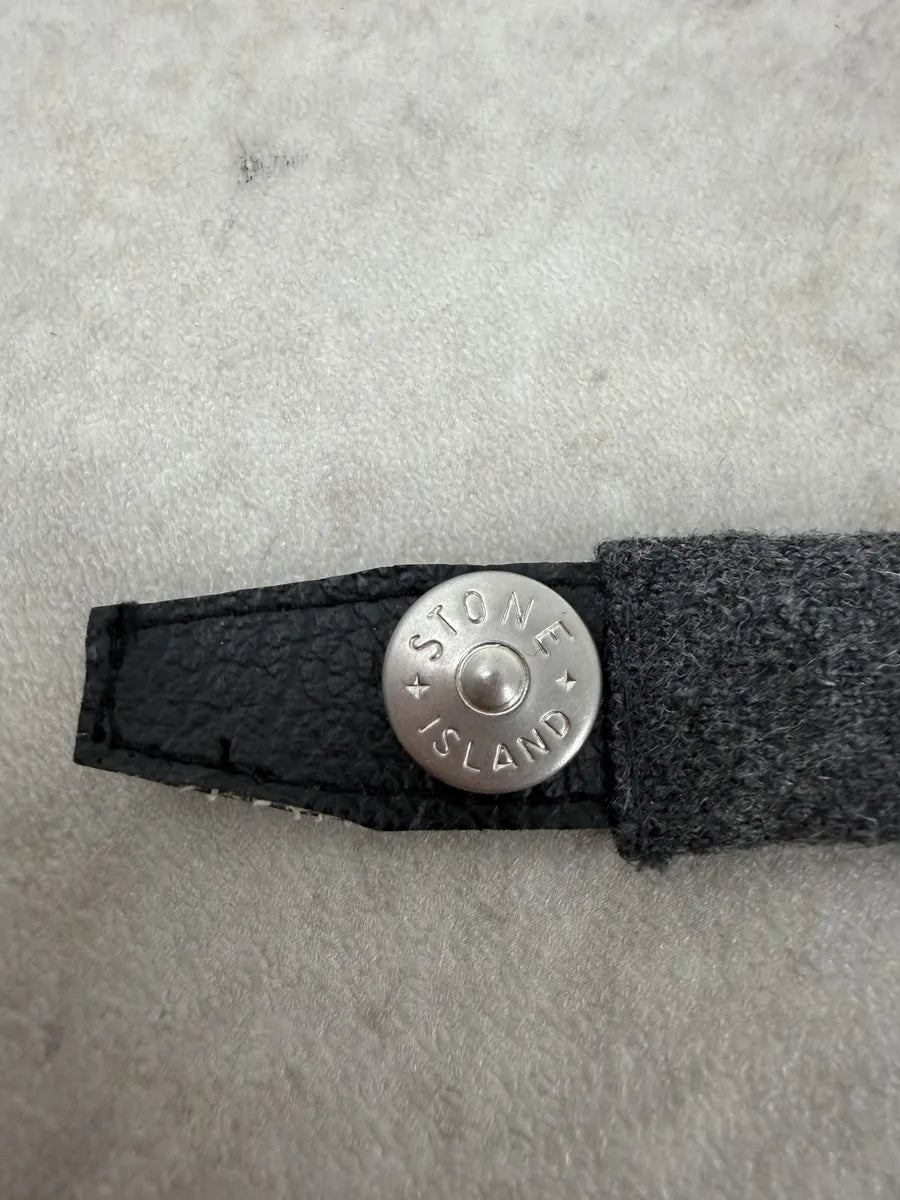 2000s Stone Island Aviator Ice Grey & Green Wool Jacket Hood dEwbNTS 9