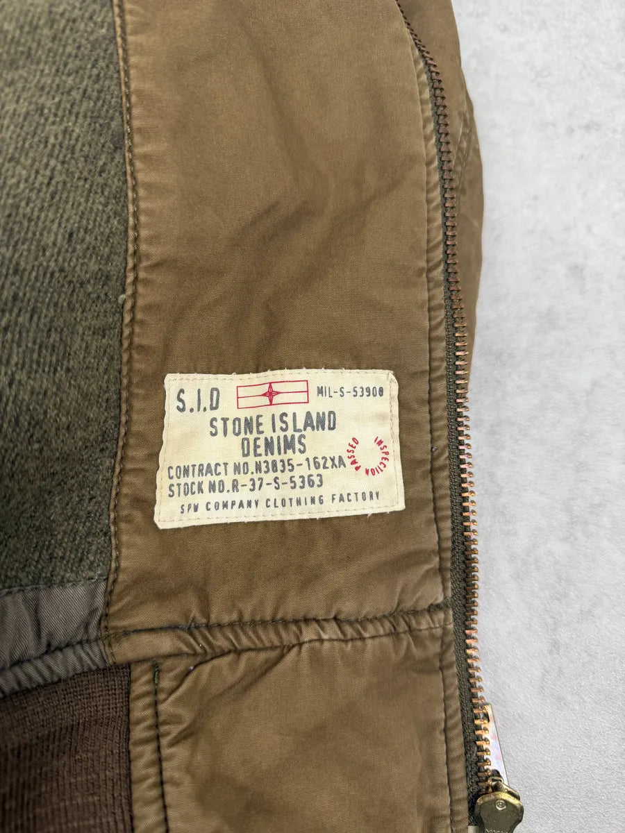2000s Stone Island Brown Hooded Utility Bomber Jacket xupZFku 8
