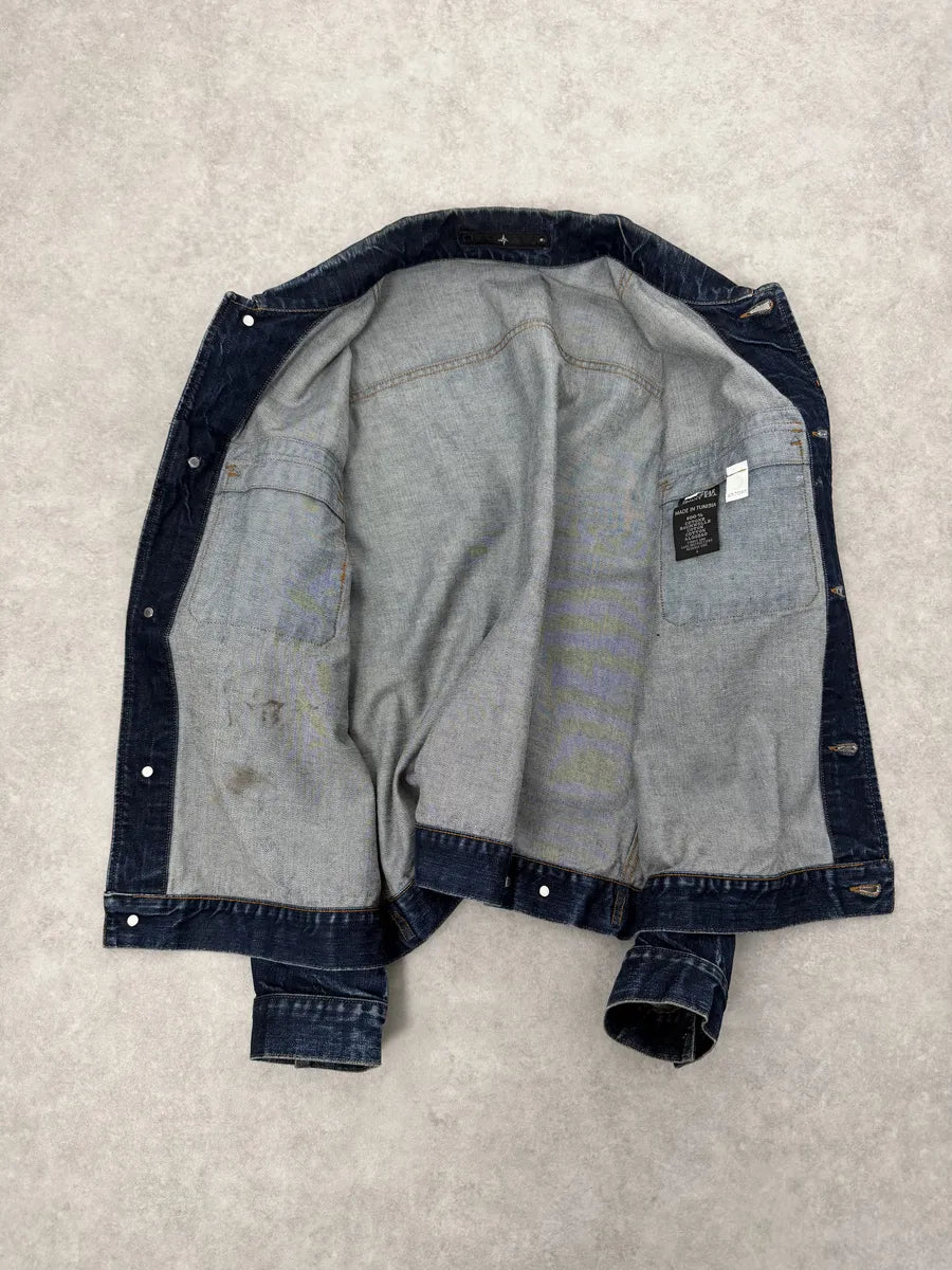 2000s Stone Island Brut Navy Denim Jacket youTZzY 11