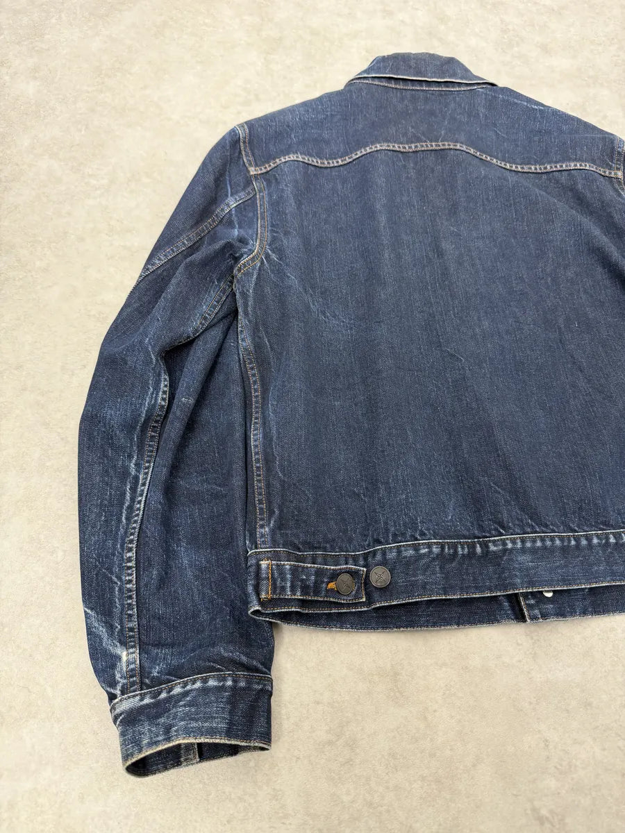 2000s Stone Island Brut Navy Denim Jacket youTZzY 6