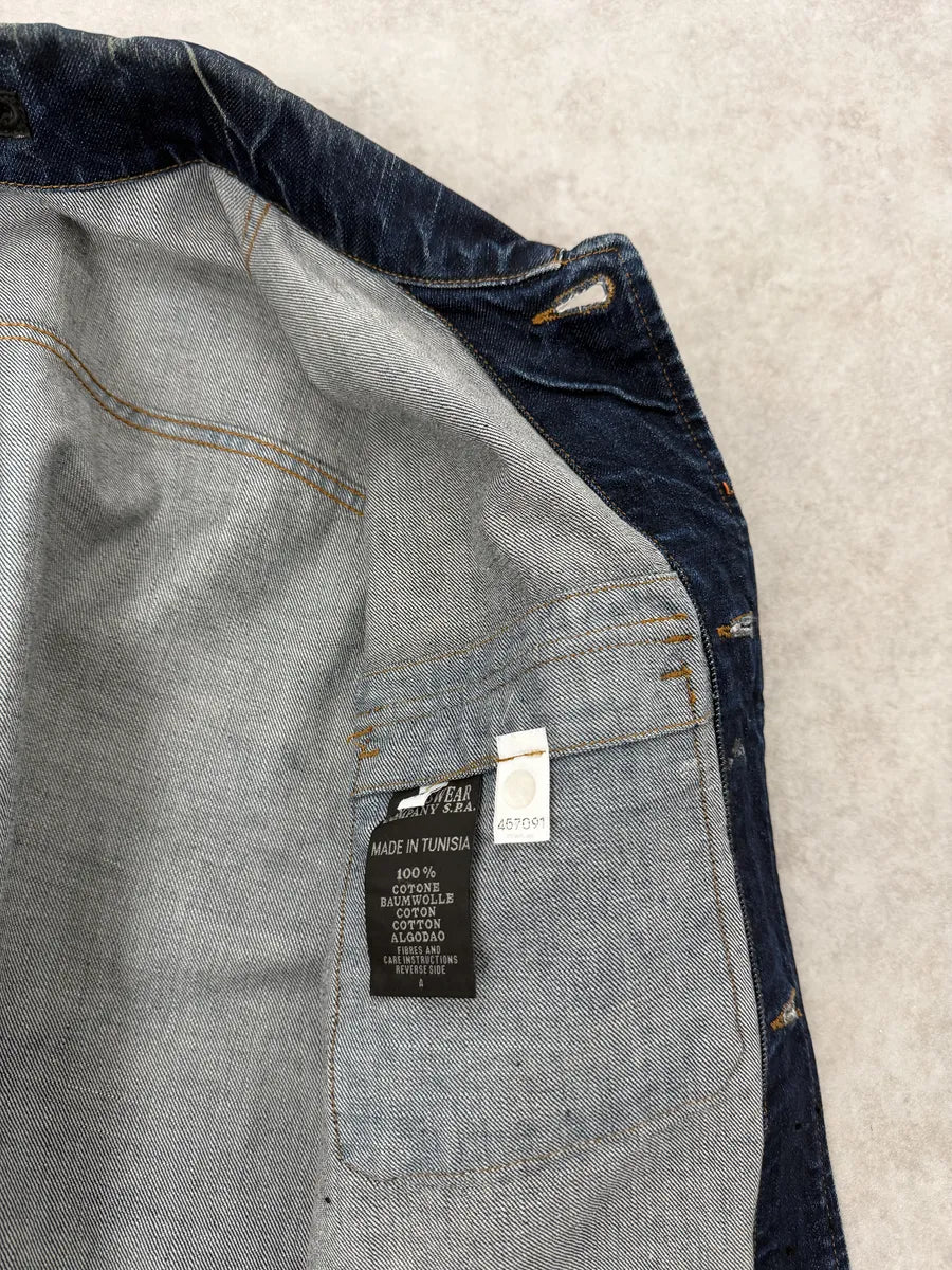 2000s Stone Island Brut Navy Denim Jacket youTZzY 8