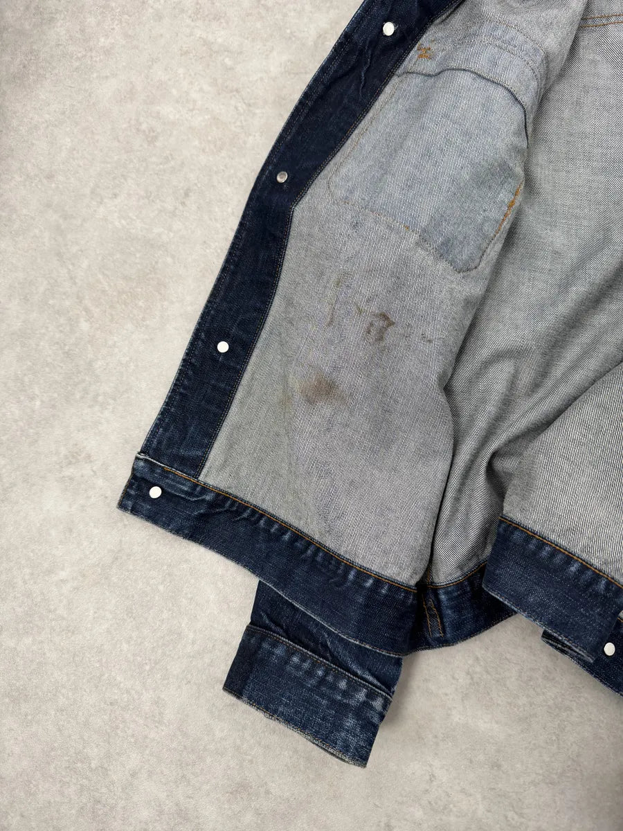 2000s Stone Island Brut Navy Denim Jacket youTZzY 9