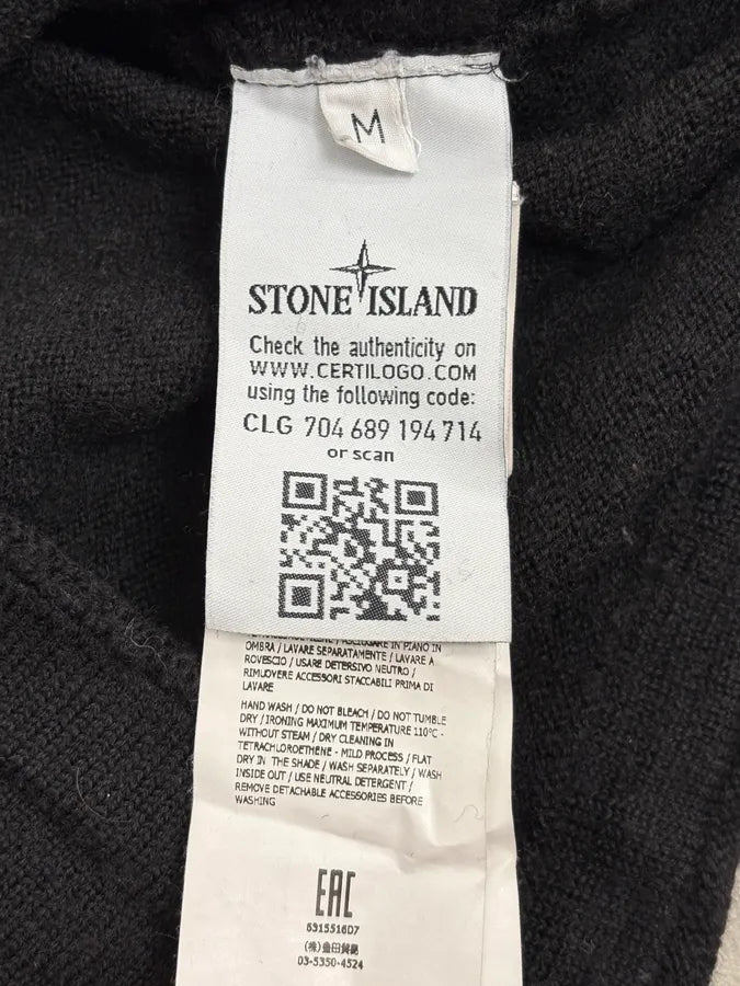 2000s Stone Island Classic Minimalist Black Sweater QGEmhXm 9