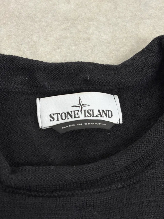 2000s Stone Island Classic Minimalist Black Sweater QGEmhXm 8