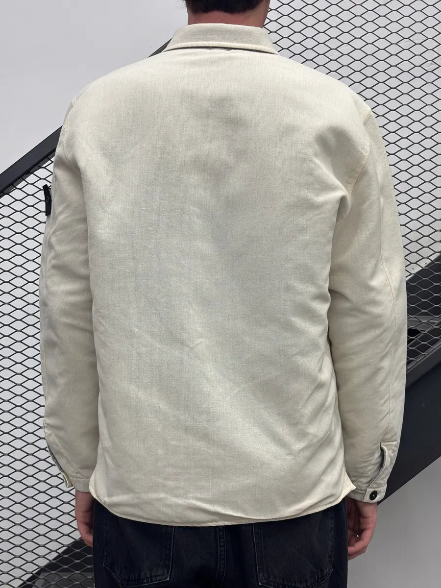 AW2003 Stone Island Creamy Canvas Beige Jacket OdteHEQ 1