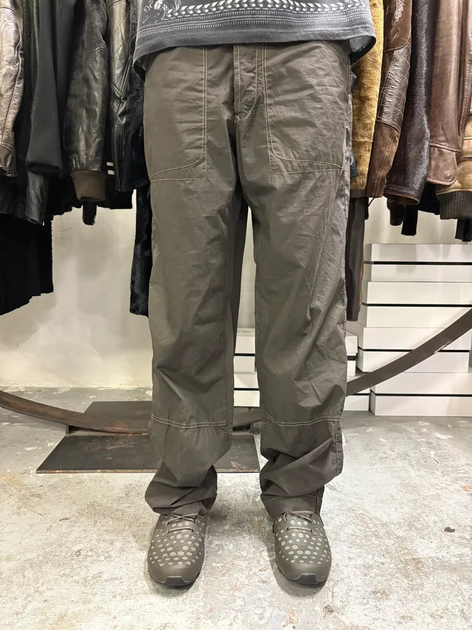 2000s Stone Island Dark Olive Summer Light Cozy Pants (M/L) bEgsFxU 1