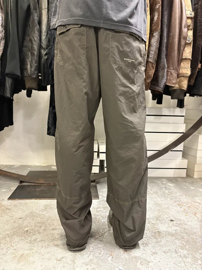 2000s Stone Island Dark Olive Summer Light Cozy Pants (M/L) bEgsFxU 3
