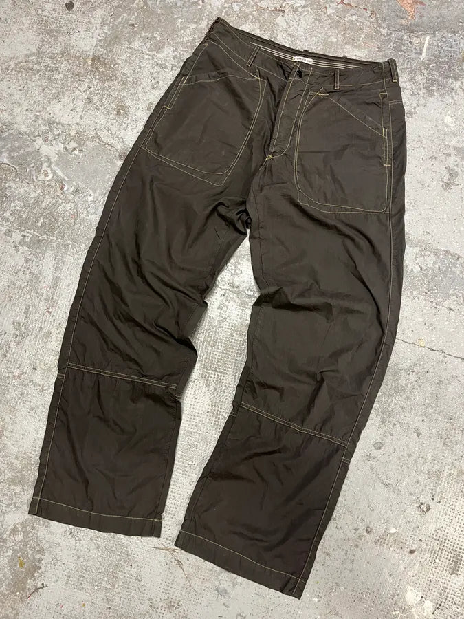 2000s Stone Island Dark Olive Summer Light Cozy Pants (M/L) bEgsFxU 4