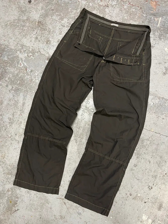 2000s Stone Island Dark Olive Summer Light Cozy Pants (M/L) bEgsFxU 5