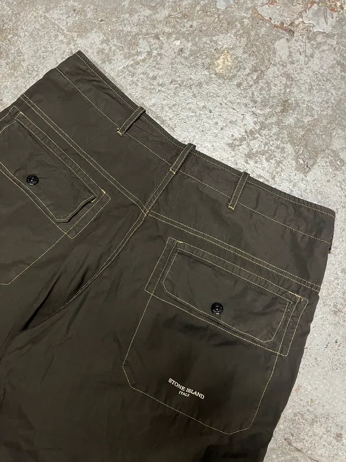 2000s Stone Island Dark Olive Summer Light Cozy Pants (M/L) bEgsFxU 8