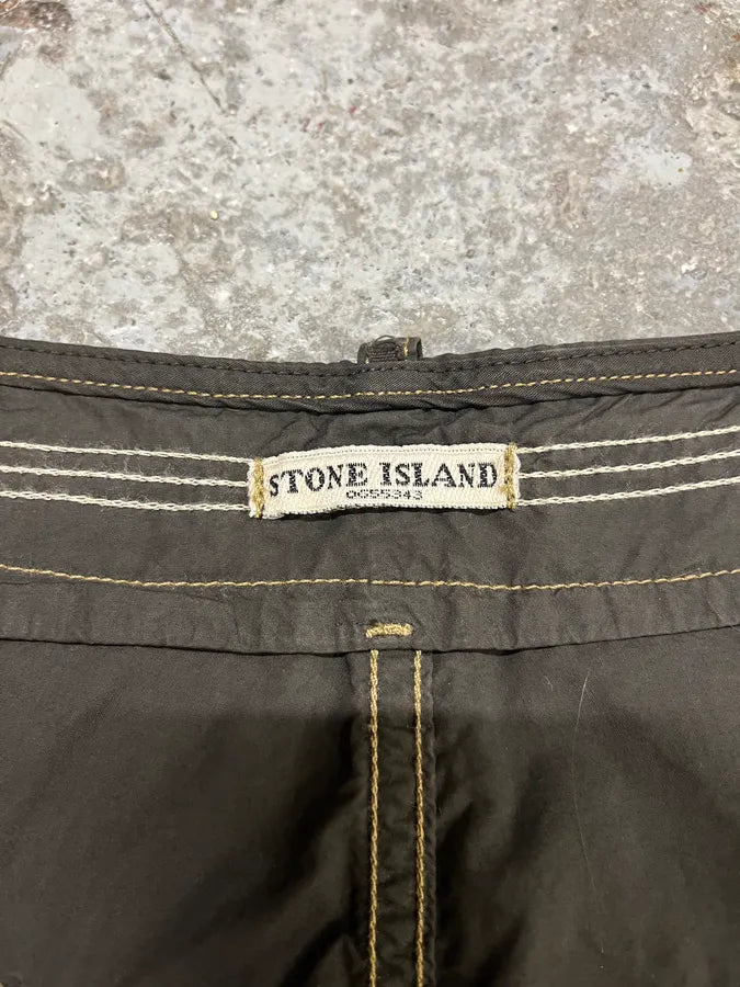 2000s Stone Island Dark Olive Summer Light Cozy Pants (M/L) bEgsFxU 9