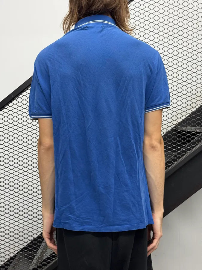 2000s Stone Island Electric Blue Classic Logo Polo ChzMzSU 3