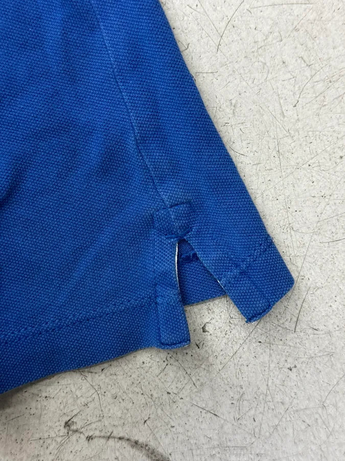 2000s Stone Island Electric Blue Classic Logo Polo ChzMzSU 8