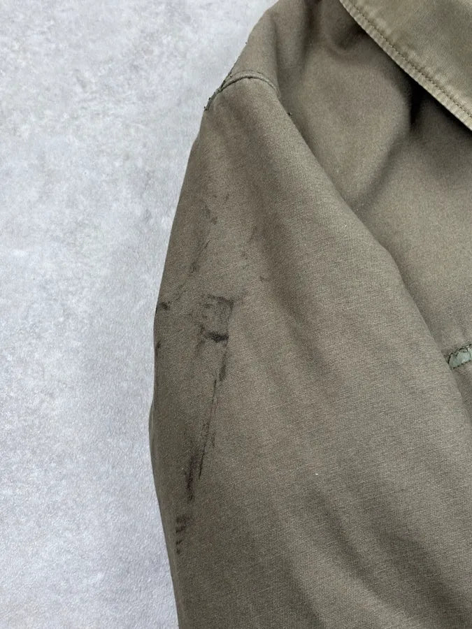 2000s Stone Island Green Textured Canvas Jacket ltqBxvL 8