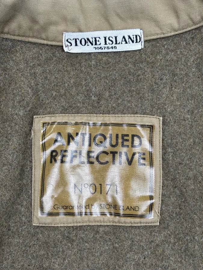 2000s Stone Island Green Textured Canvas Jacket ltqBxvL 14