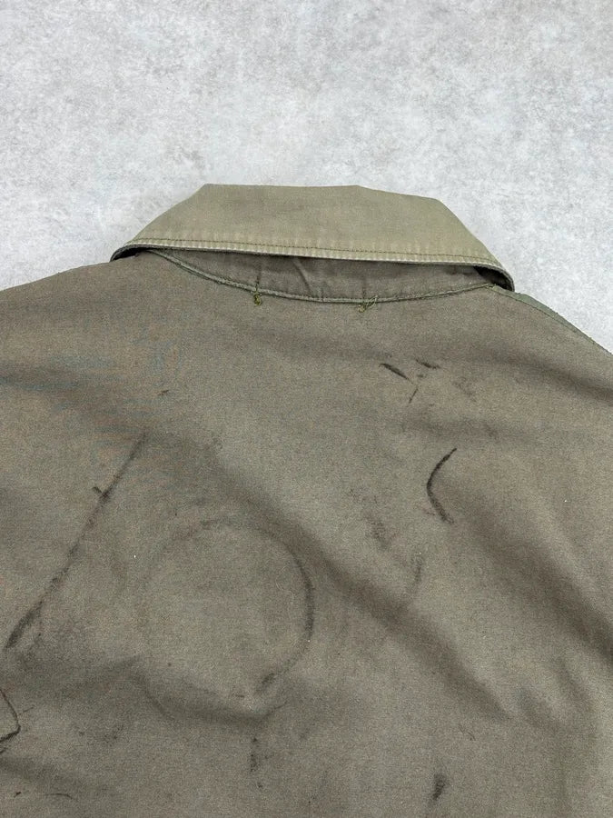 2000s Stone Island Green Textured Canvas Jacket ltqBxvL 5