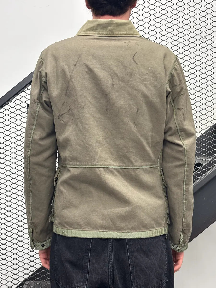 2000s Stone Island Green Textured Canvas Jacket ltqBxvL 2
