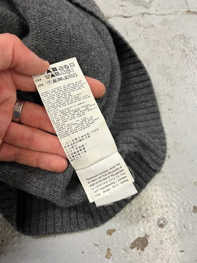 2000s Stone Island Grey Wool Minimalist Sweater RygARQF 10
