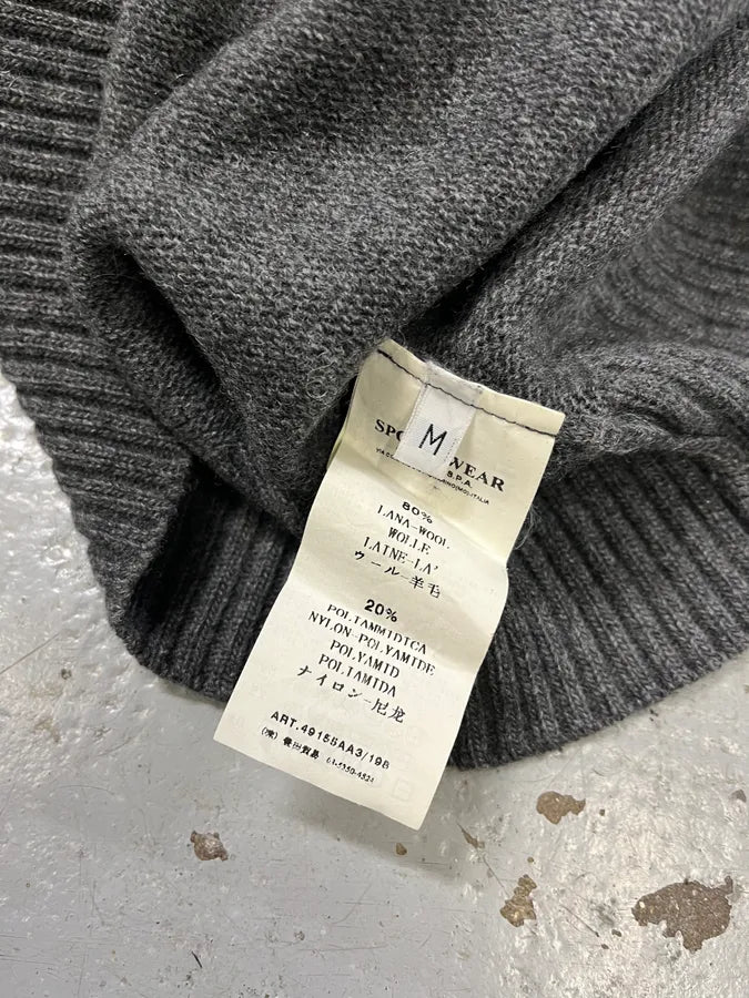 2000s Stone Island Grey Wool Minimalist Sweater RygARQF 9