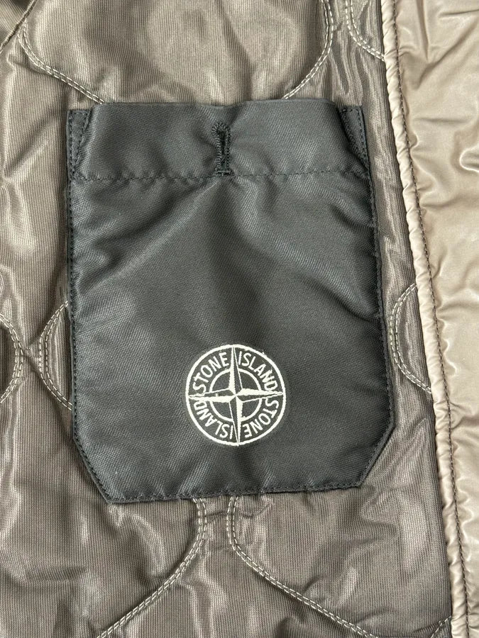 2000s Stone Island Mussola Gommata Brown Bomber Jacket WvFpZtA 8