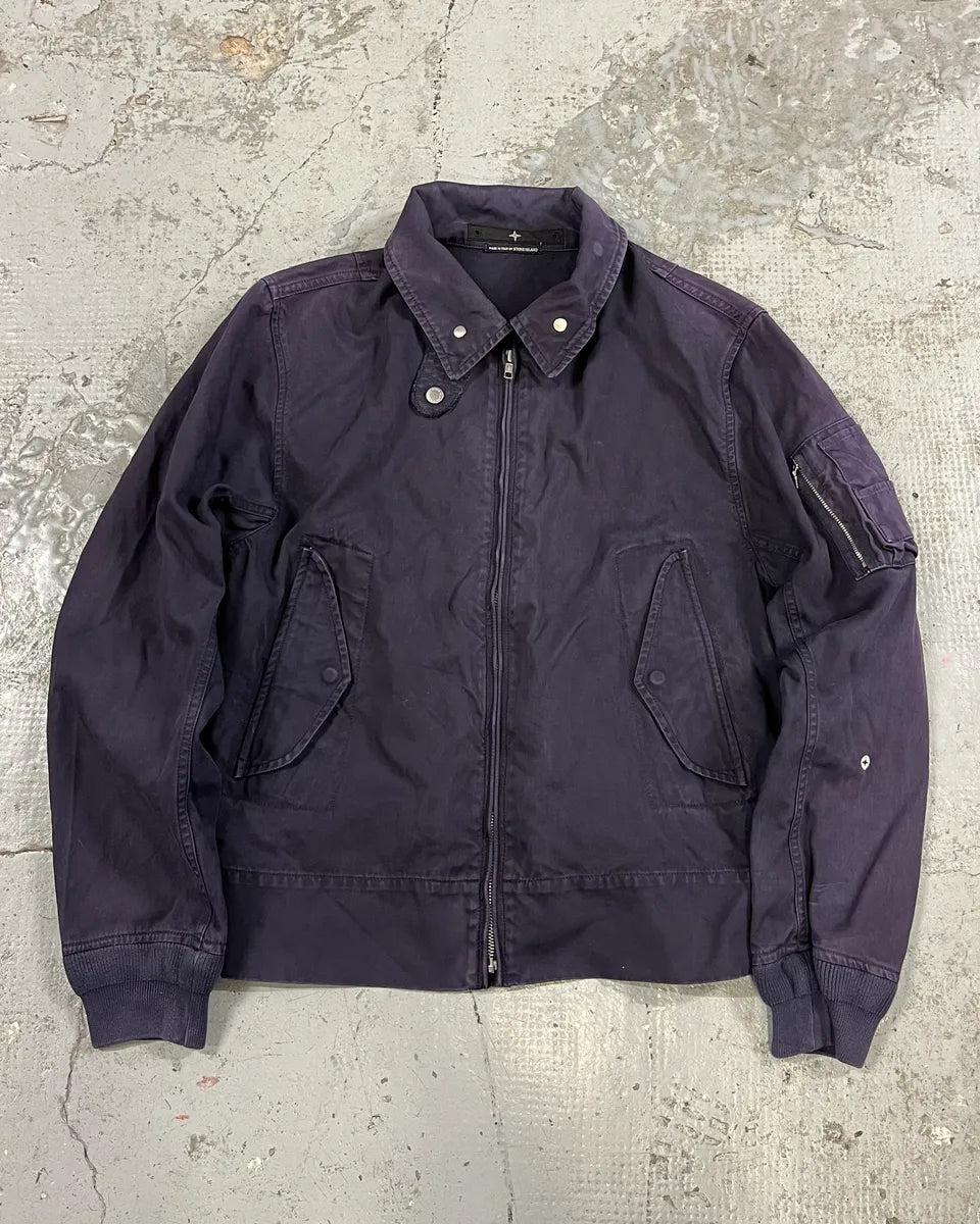2000s Stone Island Navy Harrington Jacket XBfIxHO 0