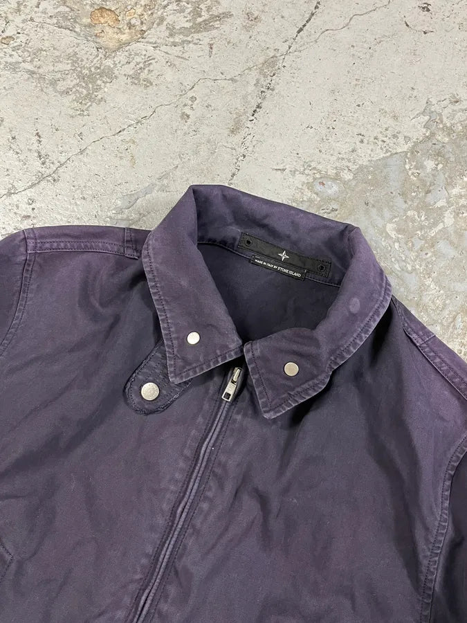 2000s Stone Island Navy Harrington Jacket XBfIxHO 3