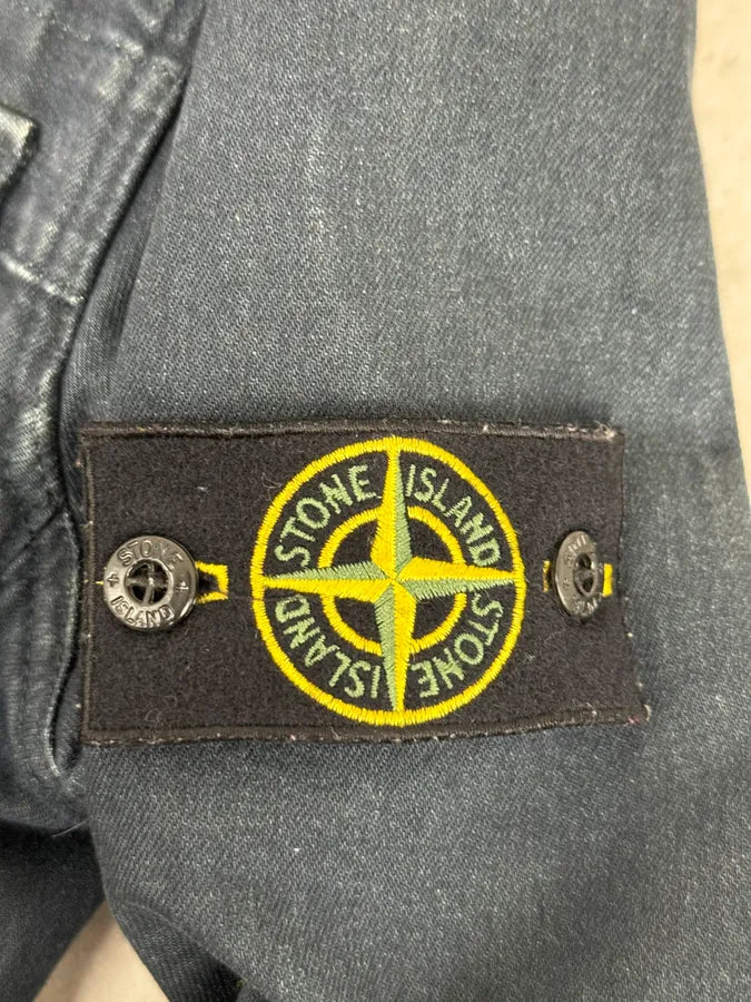 2000s Stone Island Navy Naval Denim Jacket bwmoHkN 9