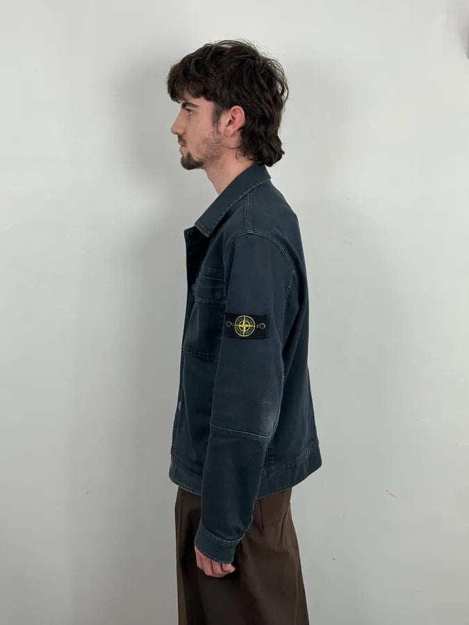 2000s Stone Island Navy Naval Denim Jacket bwmoHkN 2