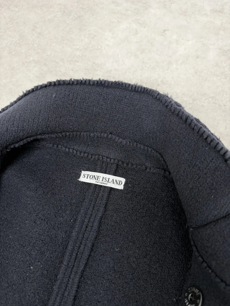 2000s Stone Island Navy Wool Officer Caban Jacket qiLytLk 11