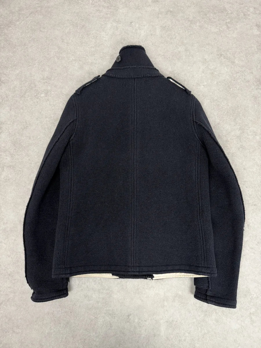 2000s Stone Island Navy Wool Officer Caban Jacket qiLytLk 5