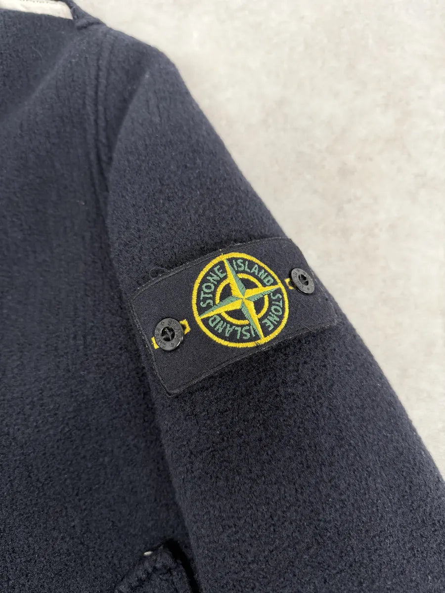 2000s Stone Island Navy Wool Officer Caban Jacket qiLytLk 6